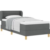 vidaXL Box Spring postelja z vzmetnico - temno siva, 90x190 cm, tkanina | Shoptok.si