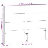 vidaXL Uzglavlje voštano smeđe 135 cm od masivne borovine | shoptok.hr