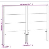 vidaXL Vzglavje voščeno rjava 135 cm trdna borovina | Shoptok.si