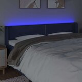  Posteljno vzglavje modro 183x16x78/88 cm blago, (20953919) | Shoptok.si