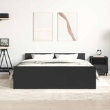  Okvir kreveta uzglavlje i podnožje crni 140x190 cm | shoptok.hr