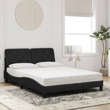  Okvir kreveta s LED-om bez madraca crni 140 x 190 cm baršunasti | shoptok.hr