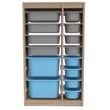 Hanah home Višenamjenska komoda Montana Xs 2D4N8U, 69 x 112,2 x 29,6 cm, Smeđe-sivo-plava | Eponuda.ba