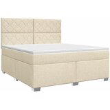  Boxspring krevet s madracem Krem 180 x 200 cm Tkanina 200 x 180 x 140.5 cm | shoptok.hr