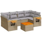 vidaXL 7-dijelni set vrtnih sofa od poliratana s jastucima bež | shoptok.hr