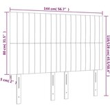  Uzglavlje tamnosmeđe 144x5x118/128 cm od tkanine | shoptok.hr