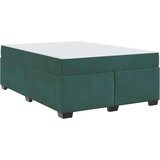  Posteljni okvir z vzmetnico Temno zelena 140 x 200 cm Žamet | Shoptok.si