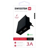 Swissten punjač za AC220, 2xUSB, 3.1A, SMART IC, držač, crni Cijene