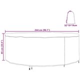 vidaXL Pokrov za vanjski namještaj 244 x 244 x 85 cm | shoptok.hr