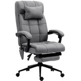 Nesta Pisarni&amp;scaron;ki stol z masažno funkcijo, ergonomski, nastavljiva vi&amp;scaron;ina, ledveno gretje, opora za noge in vzglavnik, poliester, siv, 66 x 76 x 112&amp;ndash;120, (5000493999) Slike
