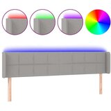  Uzglavlje svjetlosivo 203x16x78/88 cm od tkanine | shoptok.hr