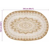  Tepisi za područja Prirodna boja s bijelim otiskom 152 x 245 cm | Eponuda.com