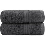 vidaXL Premium ručnici za goste SOLUND 2 kom. antracit 30x50 cm 600 g/m² - Antracit 30 x 50 cm 2 | shoptok.hr