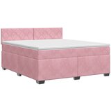  Boxspring krevet s madracem Ružičasta 140 x 200 cm Baršun | shoptok.hr
