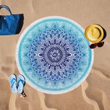 Lessentiel Maison Ručnik za plažu Mavi Mandala, 150x150 cm, plavo-bijeli | Eponuda.ba