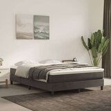 vidaXL Vzmetnica z žepkasto vzmetjo temno siva 140x220x20 cm žamet | Shoptok.si