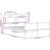  Posteljni okvir brez vzmetnice hrast 120x190 cm inženirski les, (21829652) | Shoptok.si