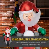 Djed Mraz na motoru vrtni ukras LED diode napuhavanje otporno na vremenske uvjete 180 x 95 x 170 cm | shoptok.hr