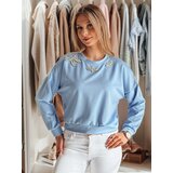 DStreet Bluzka damska one size z długi rękawem CRYSTALIA błękitna | ePonuda.com