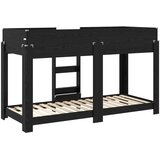 Krevet na kat za djecu Crni hrast 75 x 190 cm Konstruirano drvo | shoptok.hr