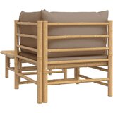  Sedežna garnitura 2-delna s taupe blazinami bambus | Shoptok.si