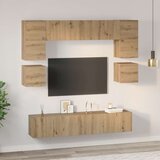 Set TV komoda 8 kom. Umjetnički hrast Konstruirano drvo | shoptok.hr