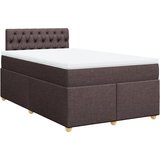  Krevet s oprugama i madracem tamnosmeđi 120 x 200 cm od tkanine | shoptok.hr