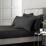 Bianca Crna plahta s gumom od pamučnog satena 150x200 cm Cotton Sateen – | shoptok.hr