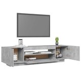 TV ormarić s LED svjetlima siva boja betona 160 x 35 x 40 cm | Eponuda.com