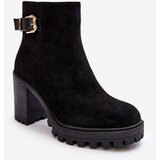 Boto Women's Suede Ankle Boots With Ornament Black Menoria | ePonuda.com