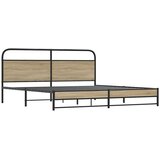  Metalni okvir kreveta bez madraca boja hrasta 183x213 cm | shoptok.hr