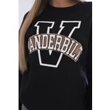 Kesi Women's oversized sweatshirt with Vanderbilt print black | Shoptok.si