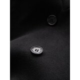 Ombre Men's coat with high collar and asymmetrical fastening - black | shoptok.hr