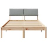  Okvir kreveta s uzglavljem Smeđa i svijetlo siva 120 x 200 cm | Eponuda.com