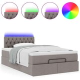 vidaXL otomanski okvir kreveta s madraca smeđesivi 120x190 cm tkanine | shoptok.hr