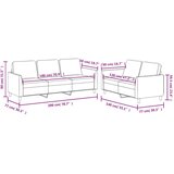  2-dijelni set sofa s jastucima krem od umjetne kože | shoptok.hr