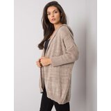 Och Bella Cardigan-TW-SW-BI-6911.15-dark beige | Shoptok.si
