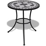 vidaXL Bistro stolić crno-bijeli 60 cm s mozaikom Cijene