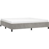  Posteljni okvir svetlo siv 200x200 cm žamet, (20724919) | Shoptok.si
