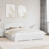  Konstrukcija postelje Bela 180 x 200 cm Konstruiran les, (5000103049) | Shoptok.si