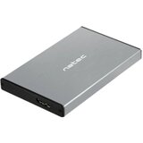 Natec RHINO GO, HDD/SSD External Enclosure 2.5", SATA III, USB3.0, Aluminium, Grey | ePonuda.com
