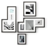 Umbra Črni plastični stenski okvirji v kompletu 4 ks 69x38 cm Mingle – | Shoptok.si