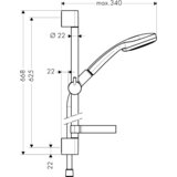 Hansgrohe Croma 100 tuš set Vario sa posudom za sapun 65cm 27772000 Cene