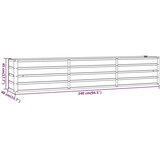 vidaXL Povišena vrtna gredica boja hrđe 240 x 40 x 45 cm čelik COR-TEN | shoptok.hr