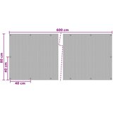  Ekran za balkon s rupama 600 x 80 cm poliratan Crna | shoptok.hr