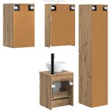  Set ormarića za kupaonicu 5 pcs Hrast artisan 43 x 16 x 62,5 cm | Shoptok.si