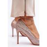 PS1 Glittery Embellished Pumps Champagne Klonisa | shoptok.hr