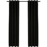 Furnova Zatemnitvene zavese videz platna 2 kosa antracitne 140x225 cm, (21917775) | Shoptok.si