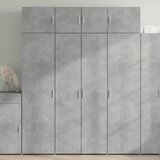 Ormarić za pohranu boja betona 80x42,5x225 cm konstruirano drvo | shoptok.hr