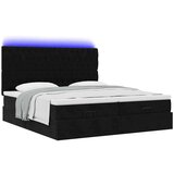 vidaXL Okvir kreveta s madracima crni 160x200cm baršunasti | shoptok.hr
